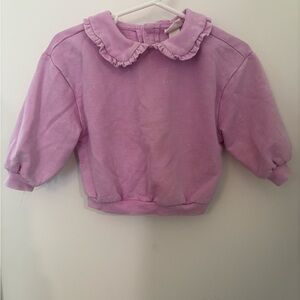 Cat & Jack Pink Sweater with Peter Pan Collar